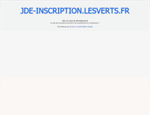 Tablet Screenshot of jde-inscription.lesverts.fr