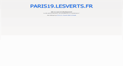 Desktop Screenshot of paris19.lesverts.fr