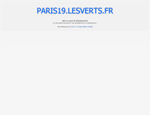 Tablet Screenshot of paris19.lesverts.fr