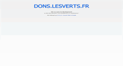 Desktop Screenshot of dons.lesverts.fr