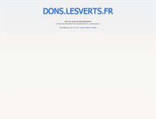 Tablet Screenshot of dons.lesverts.fr