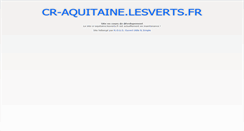 Desktop Screenshot of cr-aquitaine.lesverts.fr