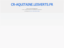 Tablet Screenshot of cr-aquitaine.lesverts.fr